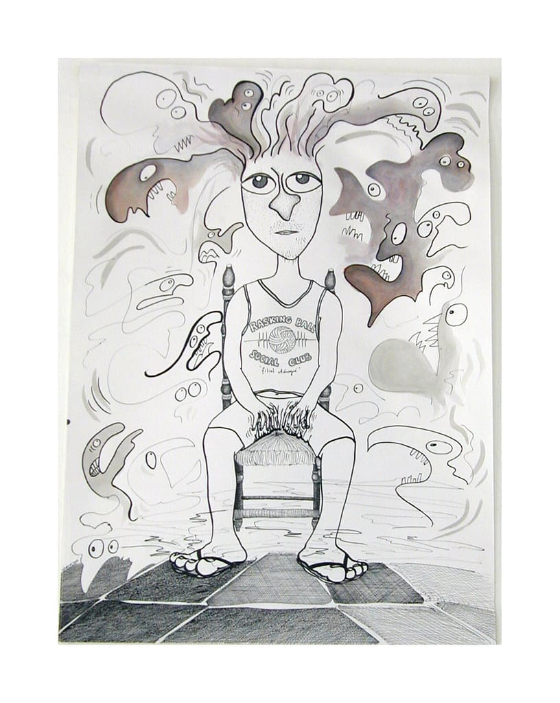 Ink design of a desperate youngster